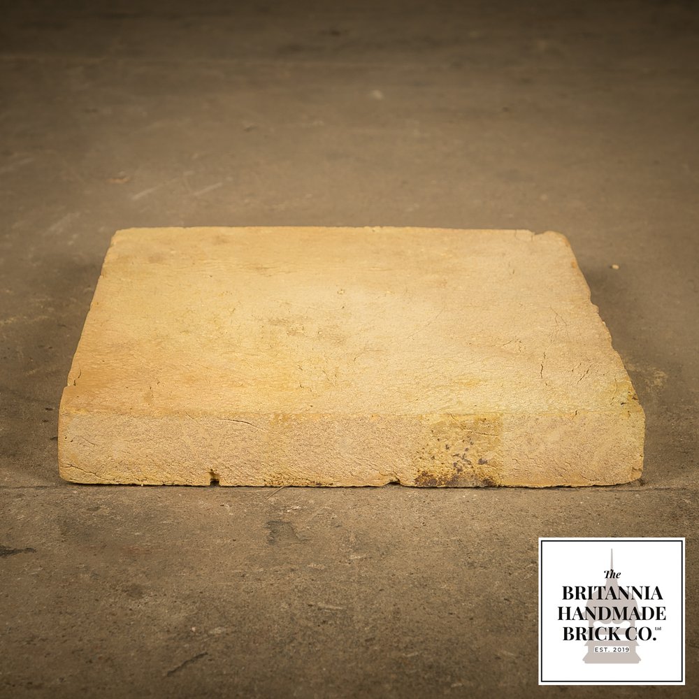 12" x 12” Buff Floor Tile, Period Style Handmade Pamment