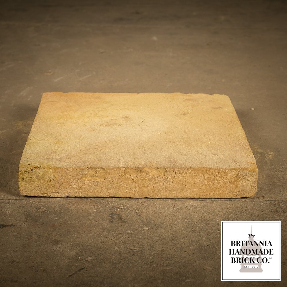 12" x 12” Buff Floor Tile, Period Style Handmade Pamment