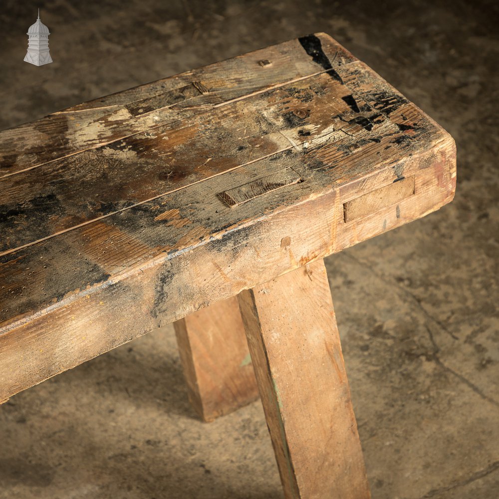 19th C Elm Sheep Shearing Bench