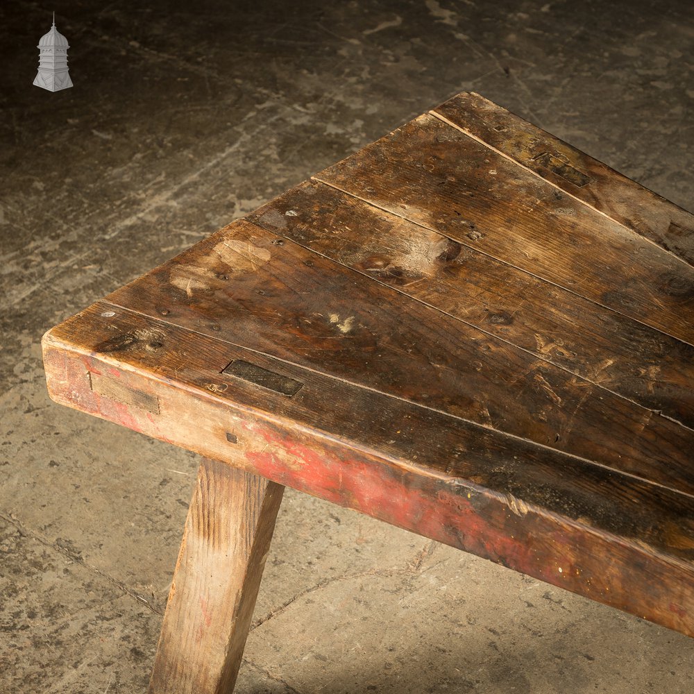 19th C Elm Sheep Shearing Bench