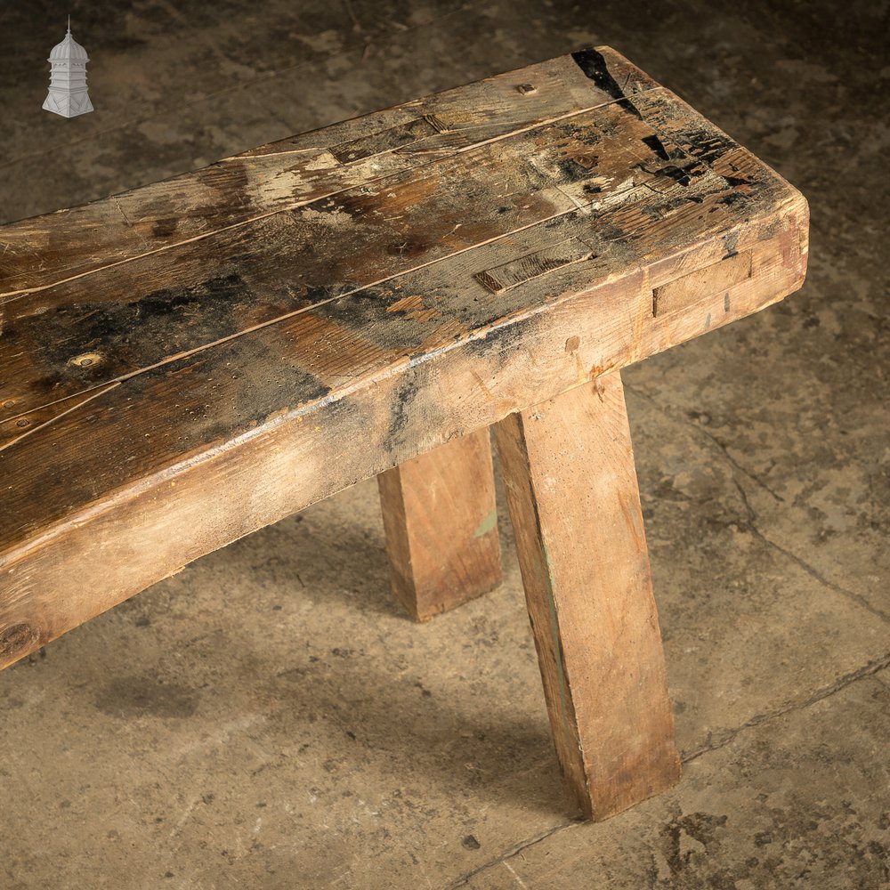 19th C Elm Sheep Shearing Bench