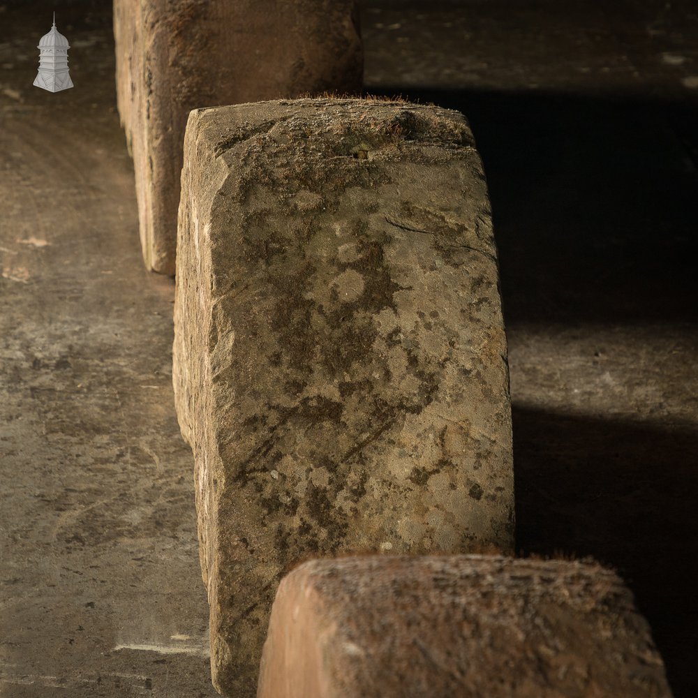 Batch of 8 Antique Half Round Granite Millstones