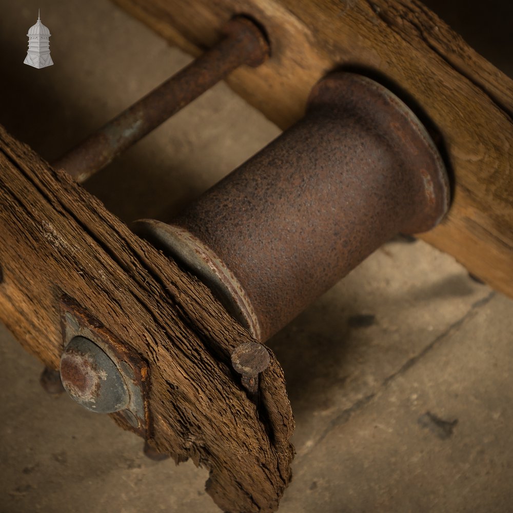 Vintage Industrial Cable Rollers, Set of Three