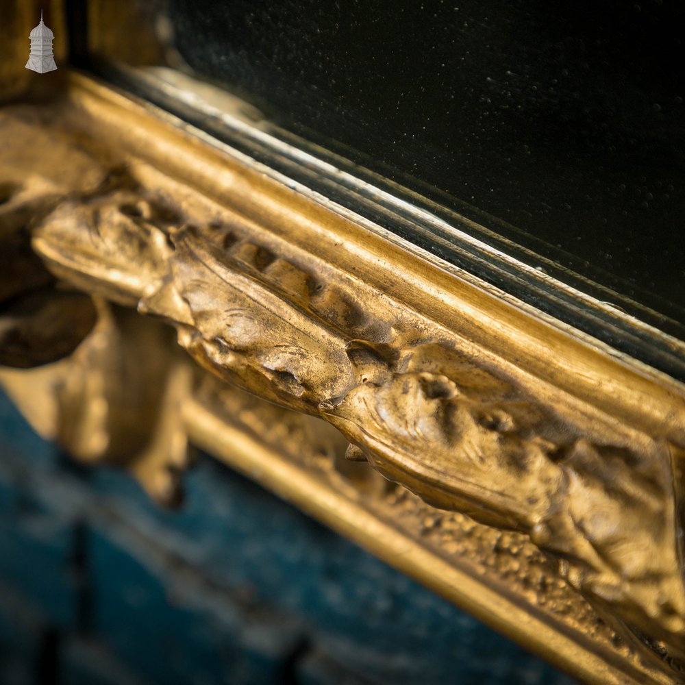 Gilt Framed Mirror, Early 19th C Venetian Carved Wood