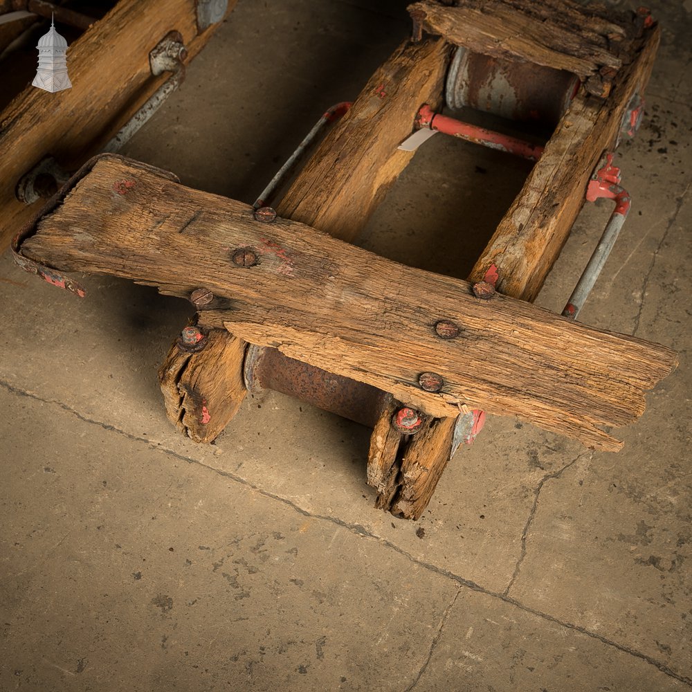 Vintage Industrial Cable Rollers, Set of Three