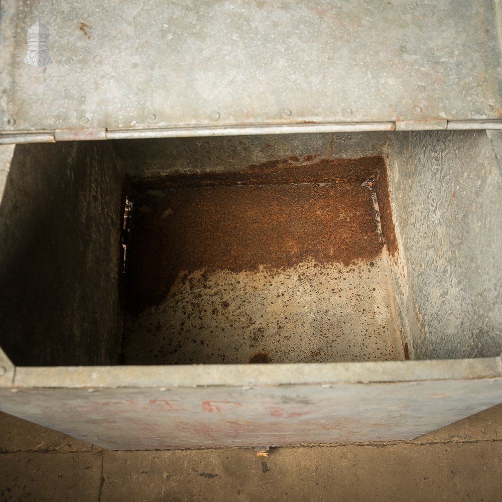 Galvanised Water Tank with a Hinged Lid