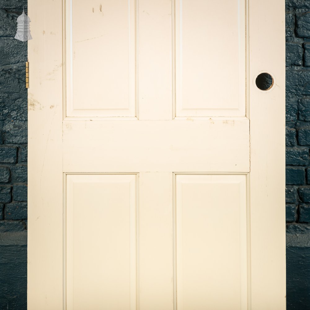 4-Panel Moulded Door, White Painted Finish