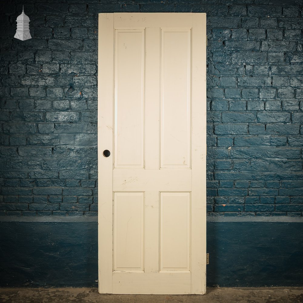 4-Panel Moulded Door, White Painted Finish