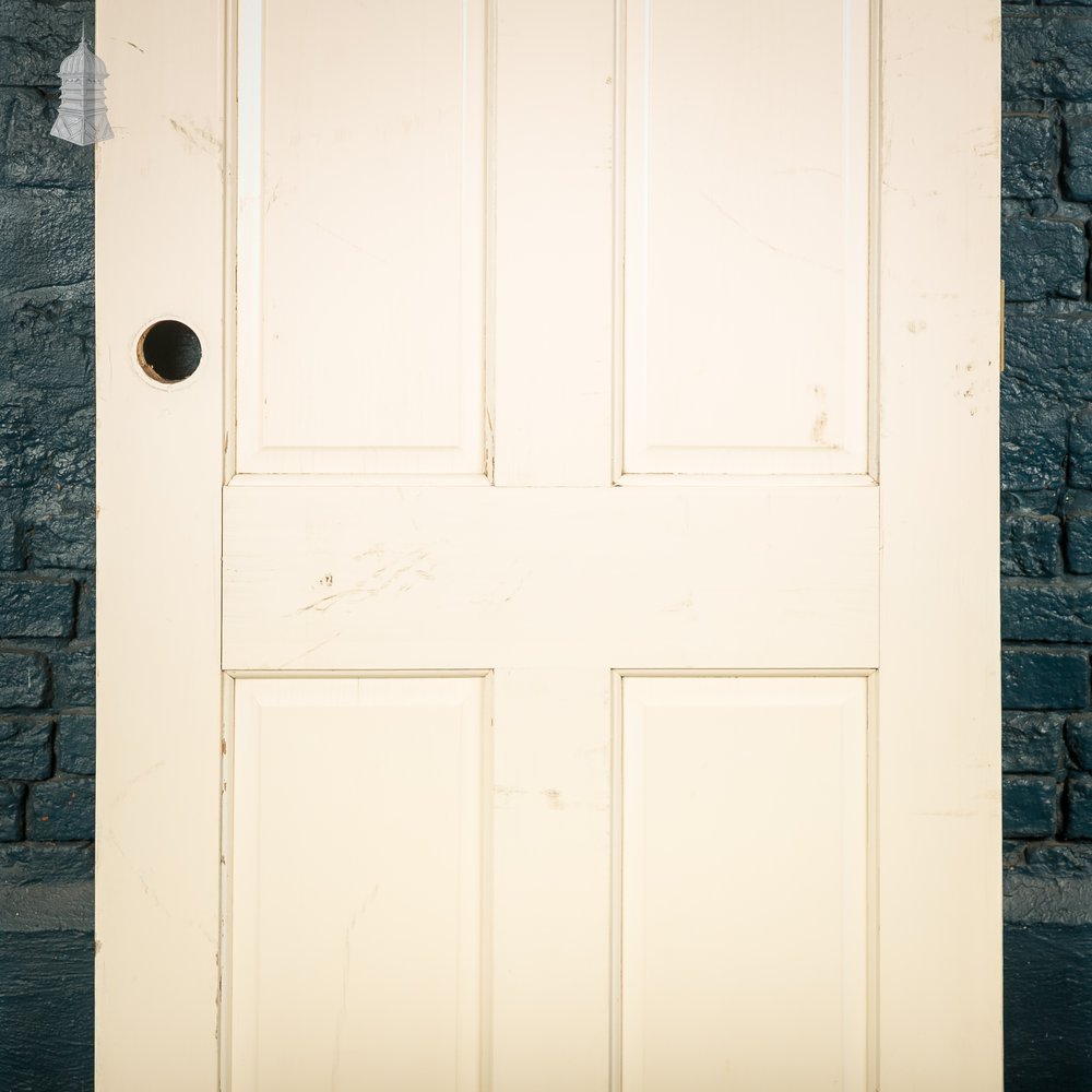 4-Panel Moulded Door, White Painted Finish