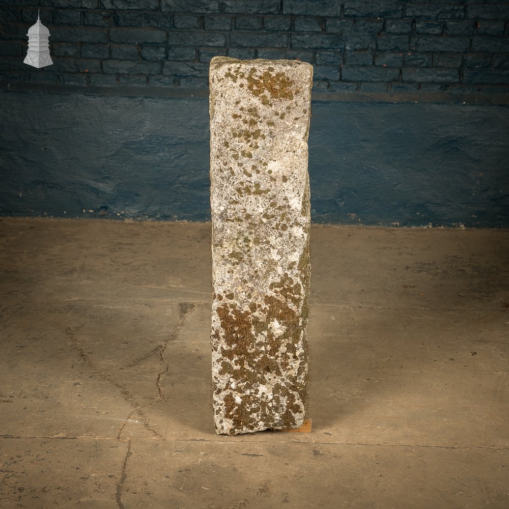 Reclaimed Hand-Carved Stone Block with Weathered Finish