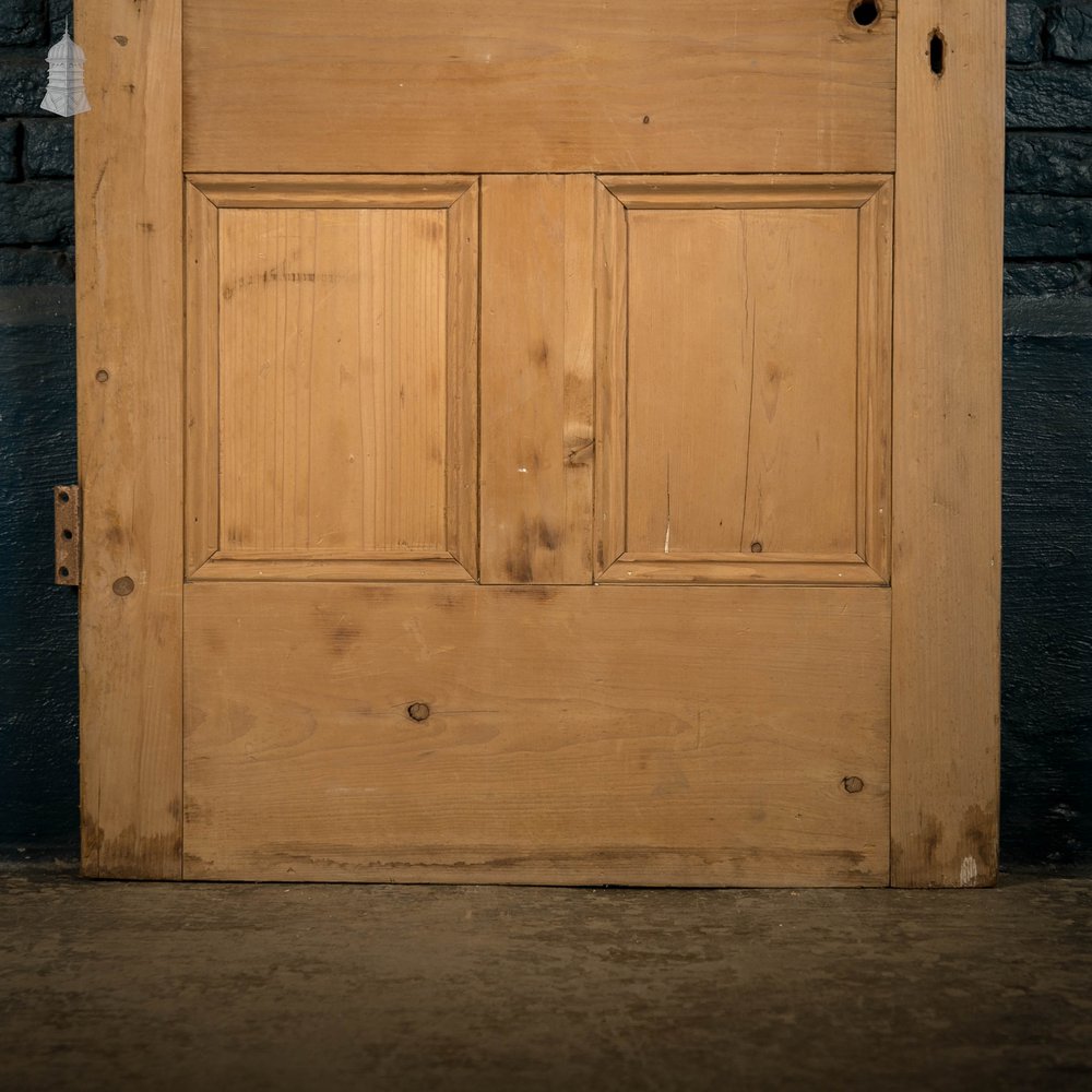 Victorian Glazed Door, Pine Two Panel Half Glazed