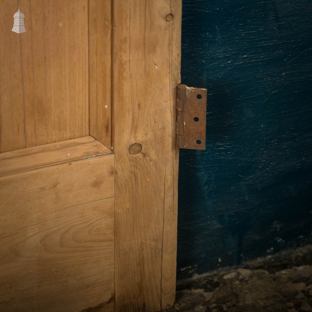 Victorian Glazed Door, Pine Two Panel Half Glazed