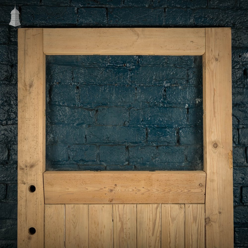 Glazed Pine Door, Framed Plank and Ledge with Glazing