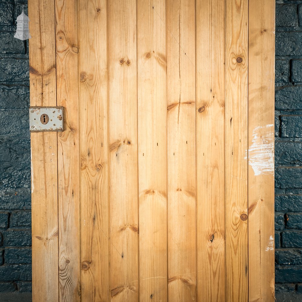 Ledged and Braced Pine Door, Reclaimed