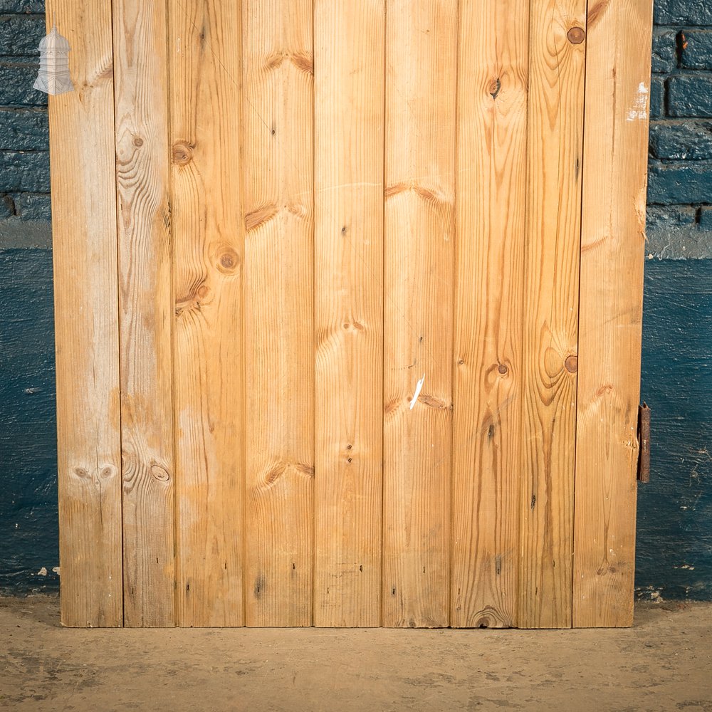 Ledged and Braced Pine Door, Reclaimed