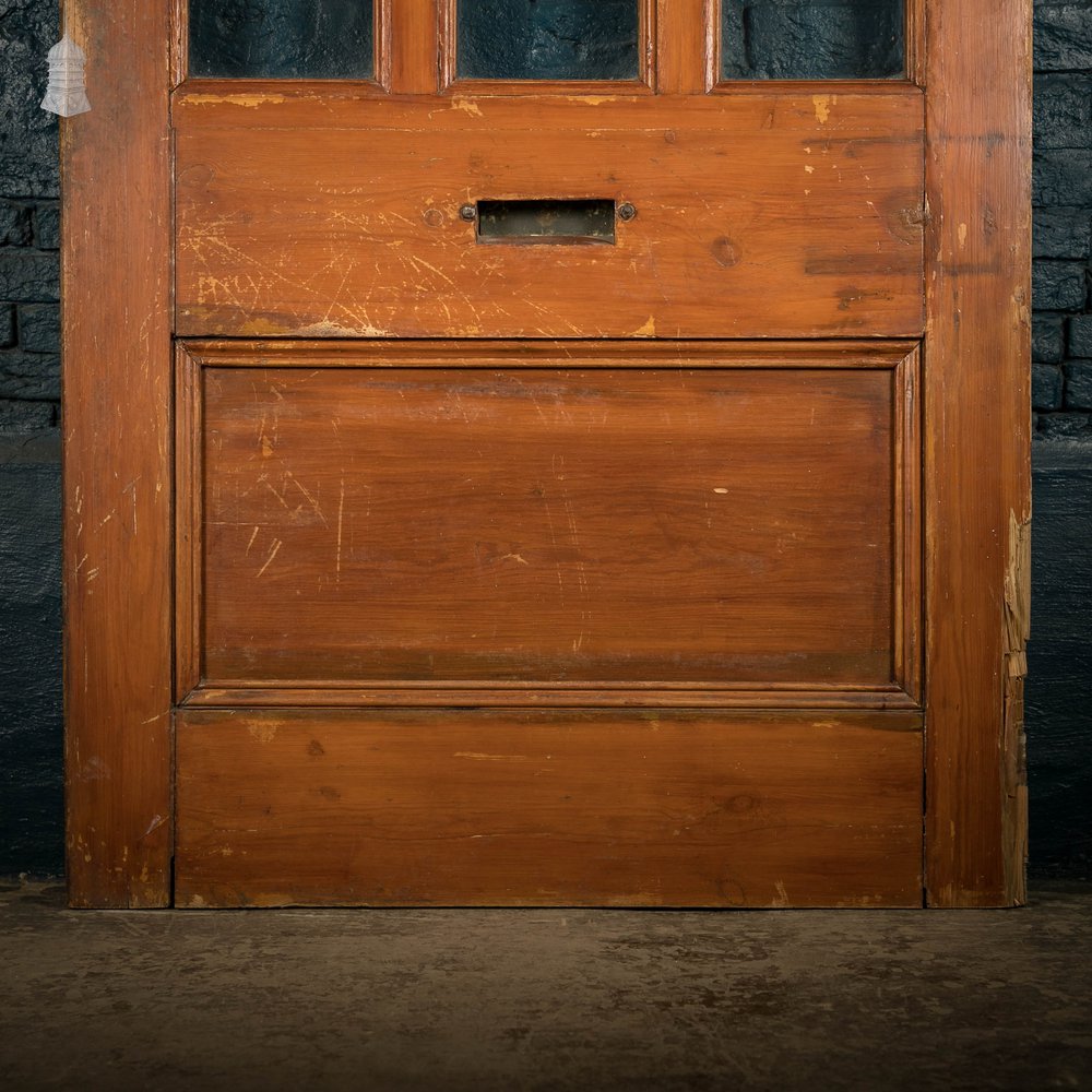 Half Glazed Door, Victorian Raised Panel Half Glazed with Letterbox