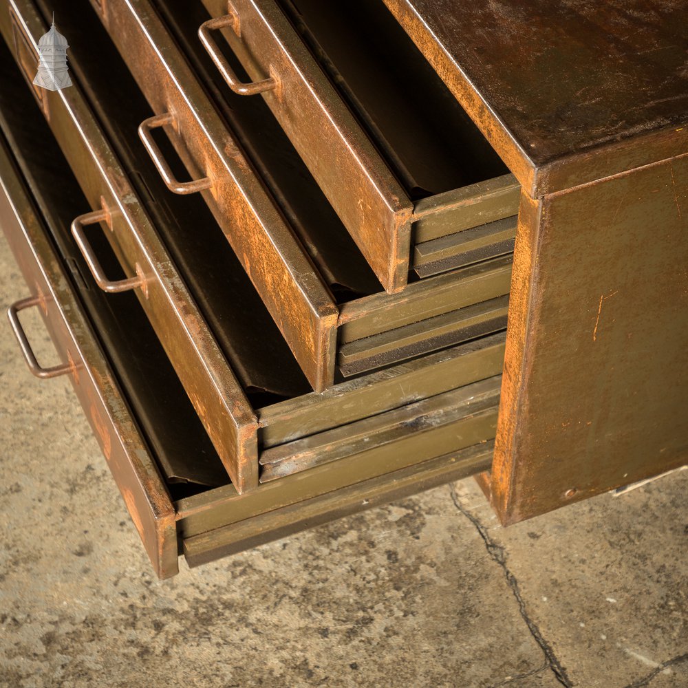 1920’s Steel 4 Drawer Plans Cabinet Chest