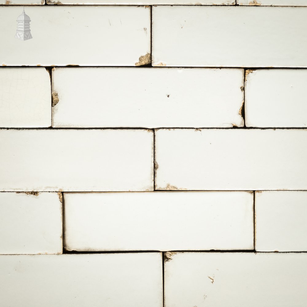 Batch of 97 White Glazed Bricks