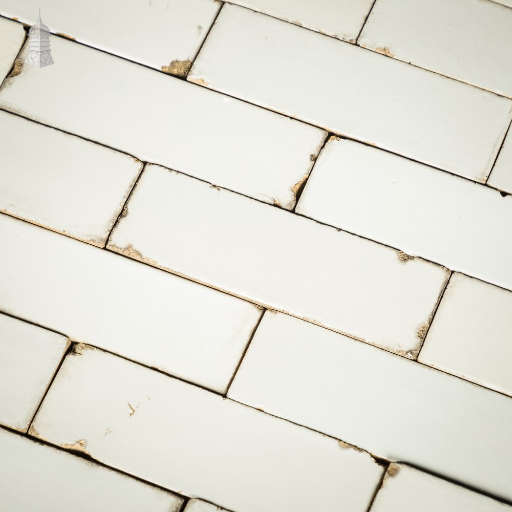 Batch of 97 White Glazed Bricks