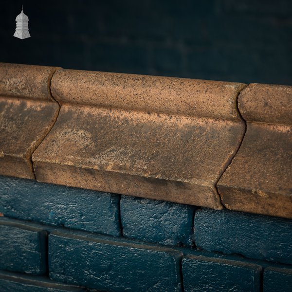 Wave Wall Copings, Batch of 19 Wave Scroll Coping Stones - 5.5M Run