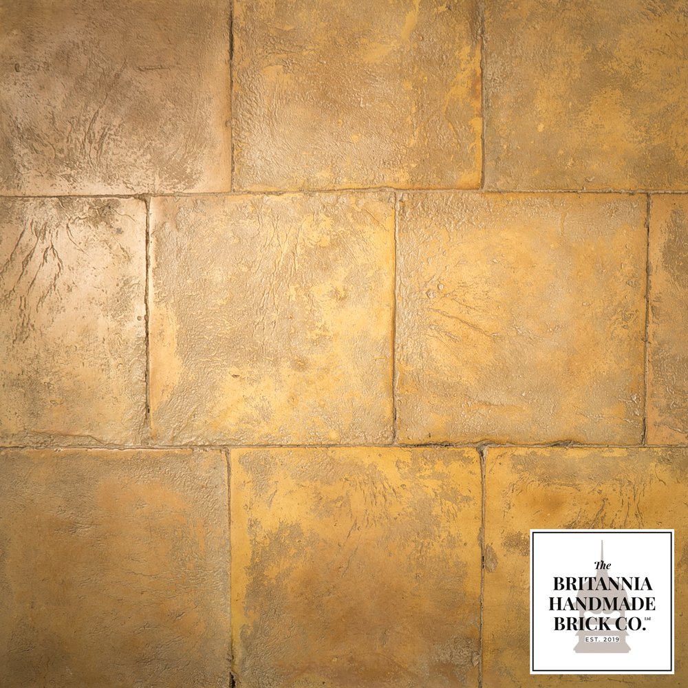 12" x 12” Buff Floor Tile, Period Style Handmade Pamment