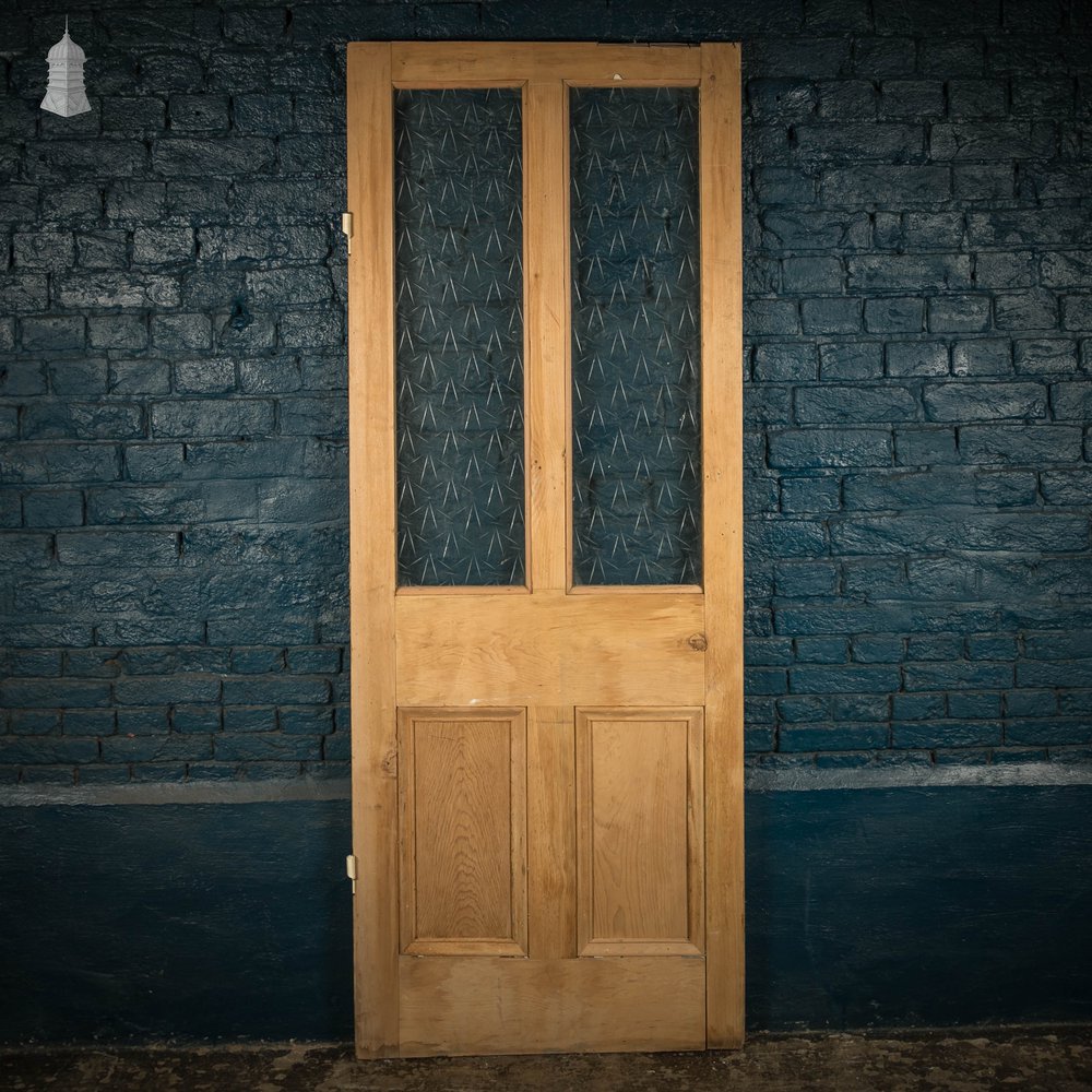 Victorian Glazed Door, Half Glazed with ‘Frostlyte’ Style Textured Glass