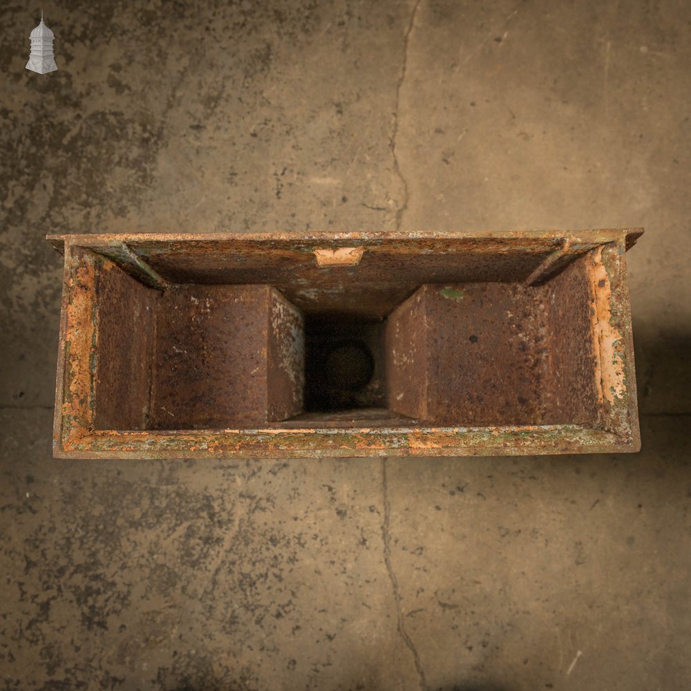 Rainwater Hoppers, Pair of Large Cast Iron Head Boxes