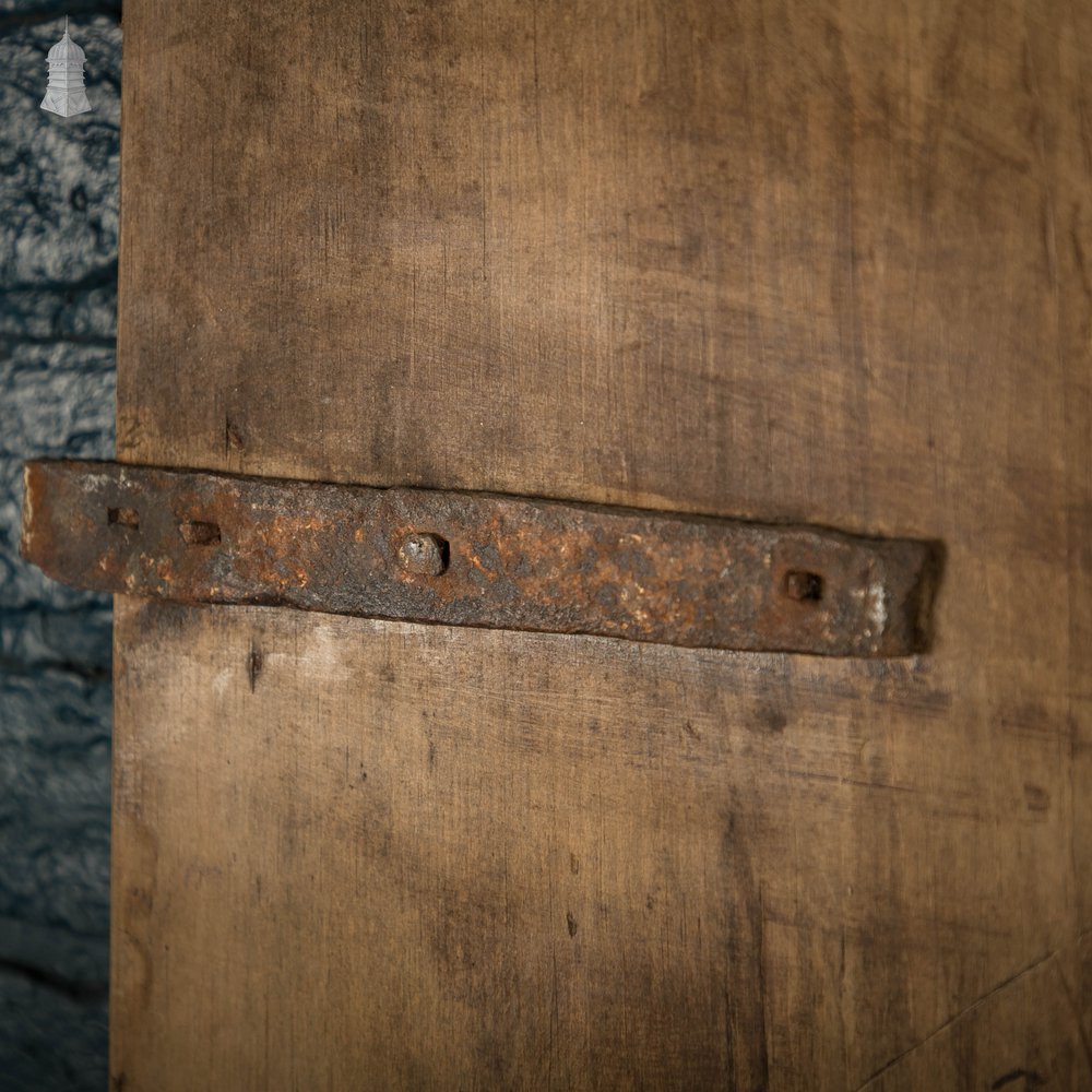 Plank and Ledge Door, 17th C Two Plank Pine Cottage Door