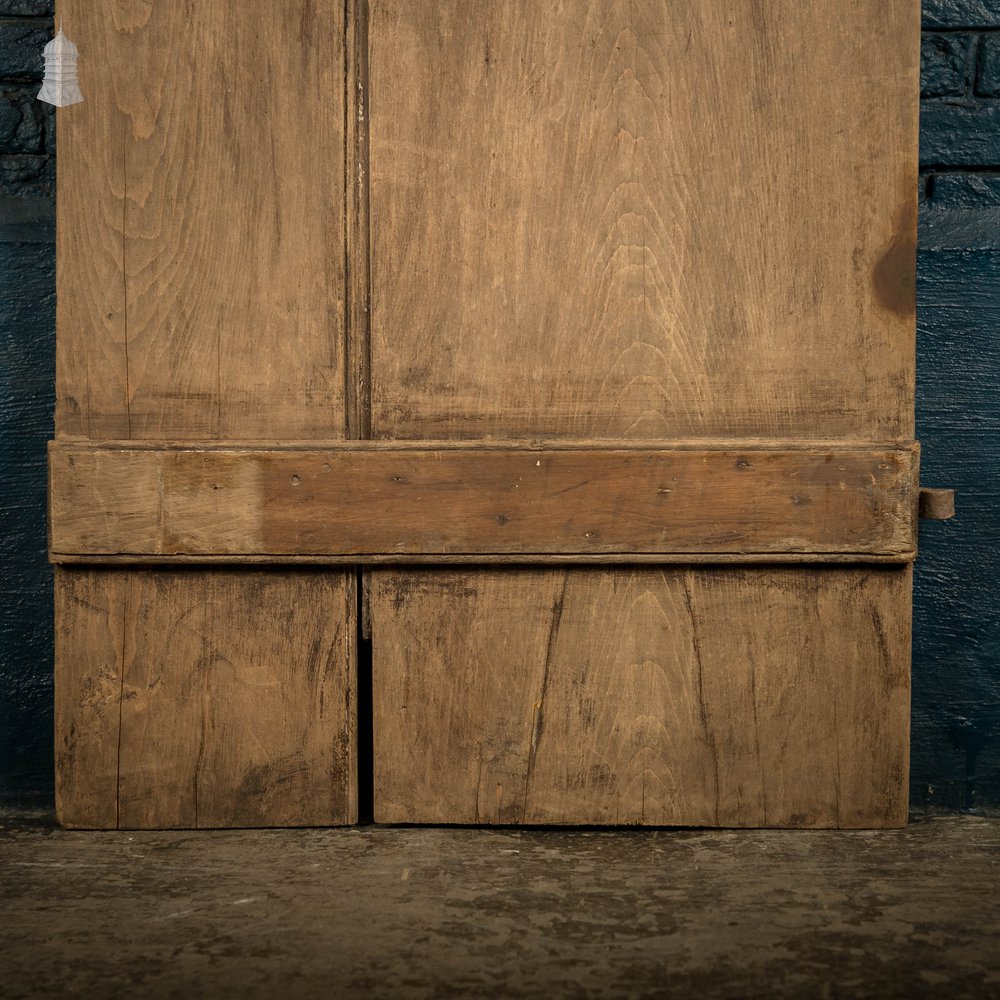 Plank and Ledge Door, 17th C Two Plank Pine Cottage Door