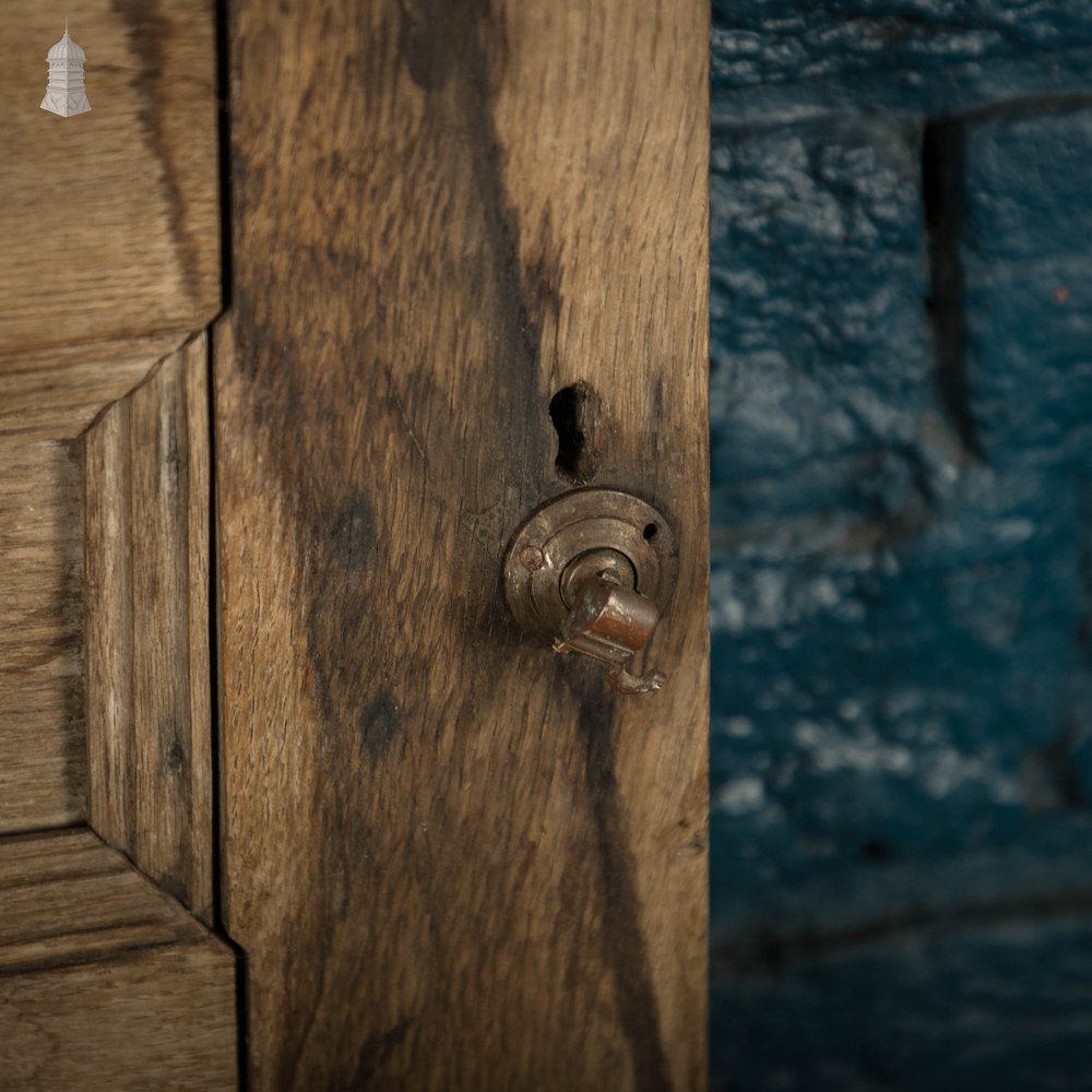 Oak Paneled Door, 18th C 9 Panel