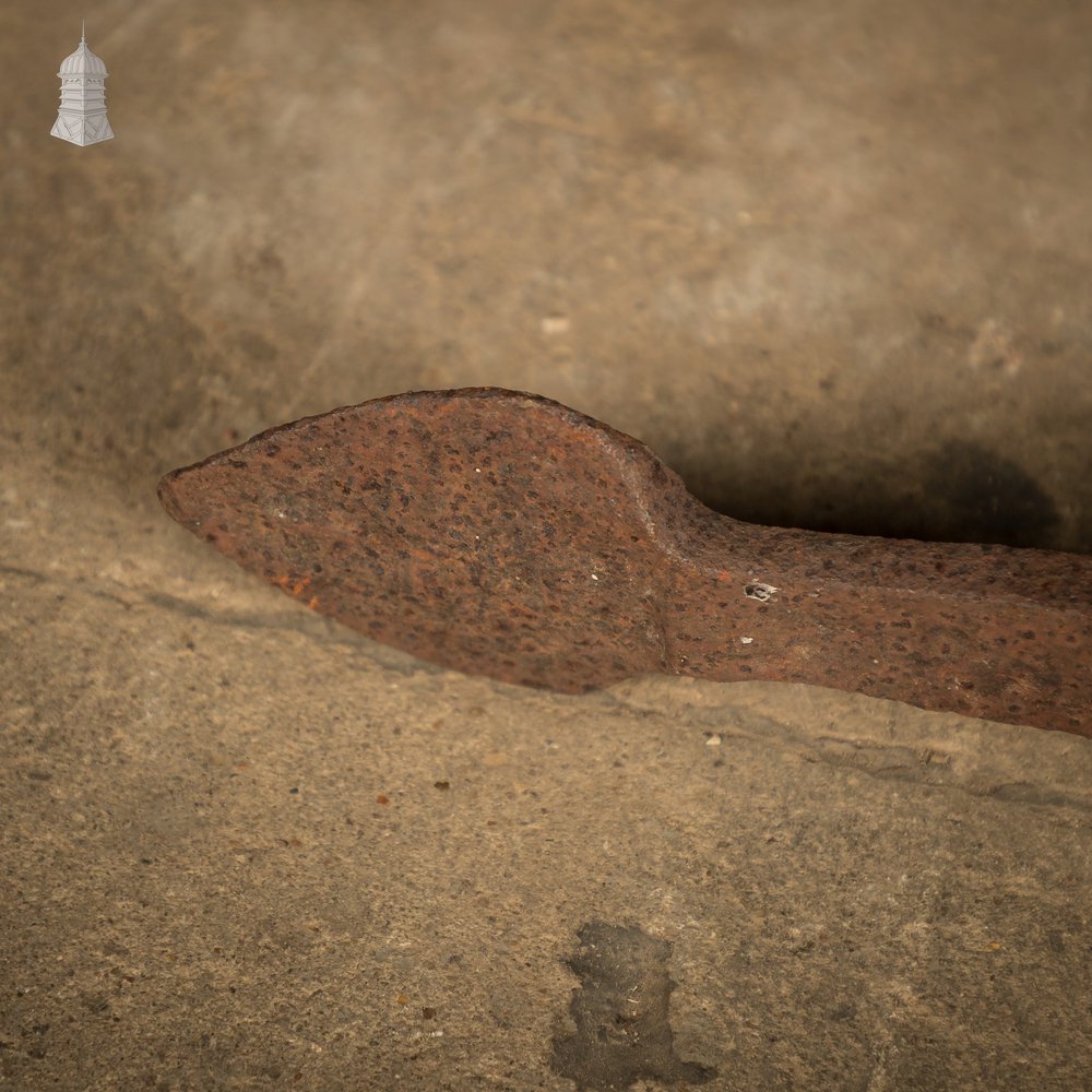 Spear Head Wall Tie, Reclaimed Wrought Iron Wall Anchor, Wall Plate
