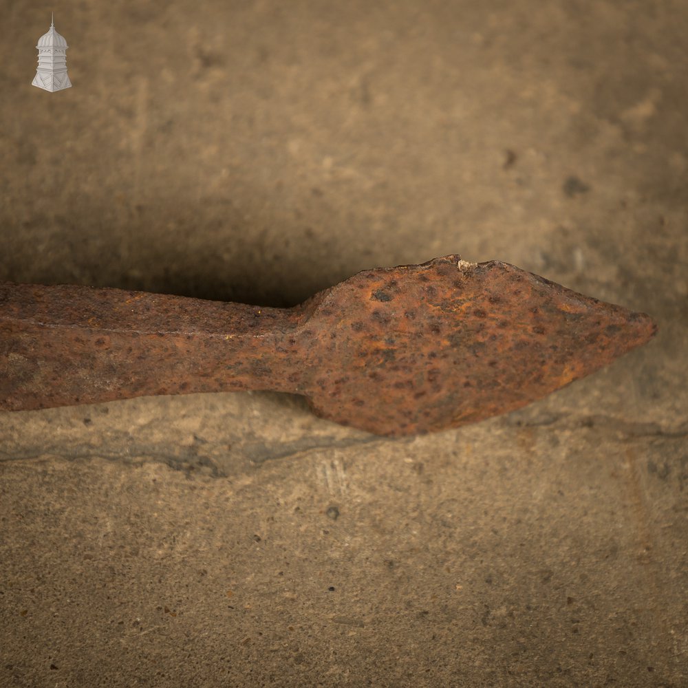 Spear Head Wall Tie, Reclaimed Wrought Iron Wall Anchor, Wall Plate