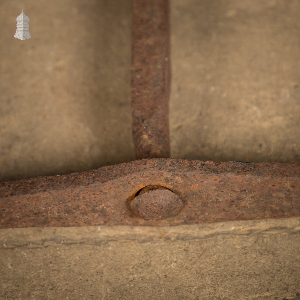 Spear Head Wall Tie, Reclaimed Wrought Iron Wall Anchor, Wall Plate