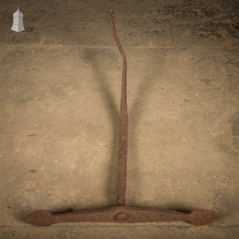 Spear Head Wall Tie, Reclaimed Wrought Iron Wall Anchor, Wall Plate
