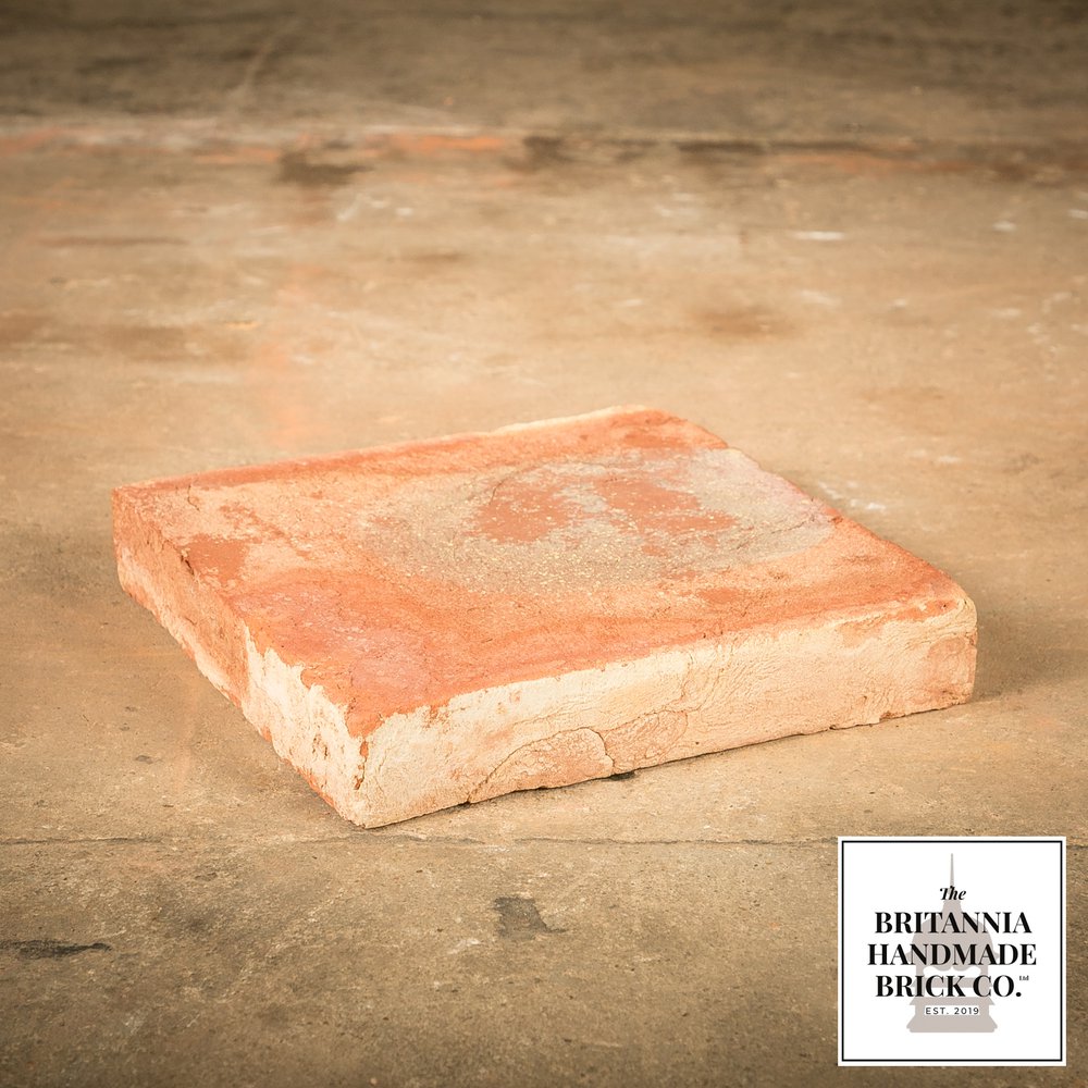 9” Handmade Red Floor Tile with Kiln-fired Tonal Variation - Batch of 12 Square Metres