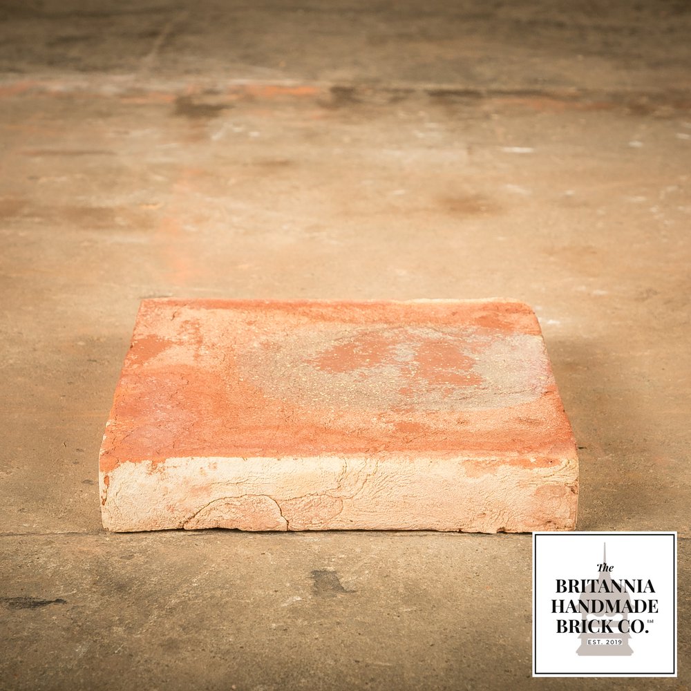 9” Handmade Red Floor Tile with Kiln-fired Tonal Variation - Batch of 12 Square Metres
