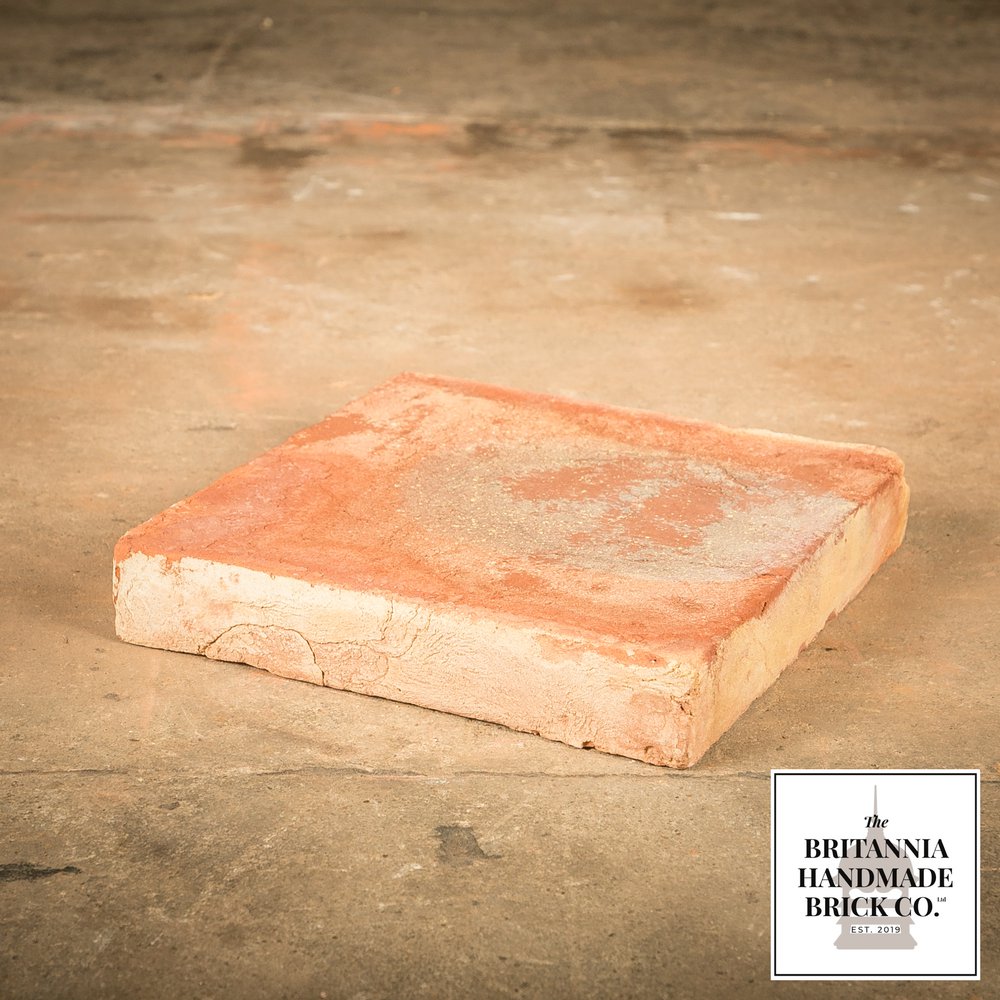 9” Handmade Red Floor Tile with Kiln-fired Tonal Variation - Batch of 12 Square Metres