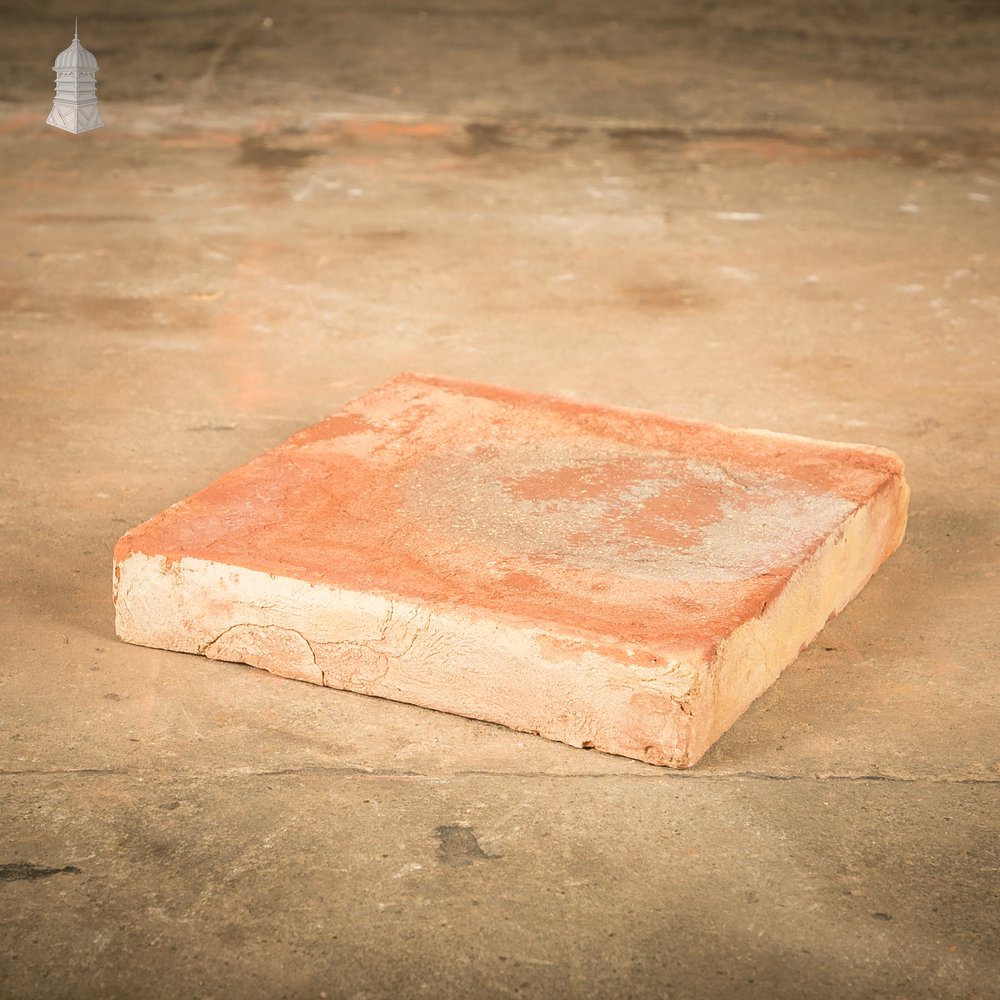 9” Handmade Red Floor Tile with Kiln-fired Tonal Variation - Batch of 12 Square Metres