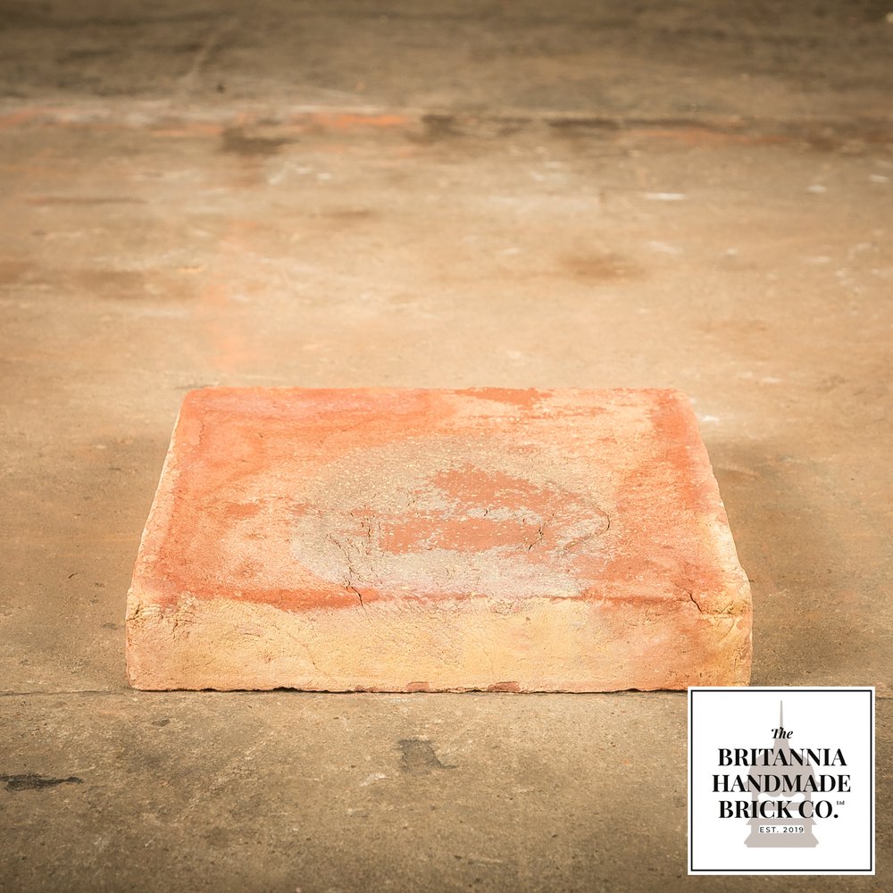 9” Handmade Red Floor Tile with Kiln-fired Tonal Variation - Batch of 12 Square Metres