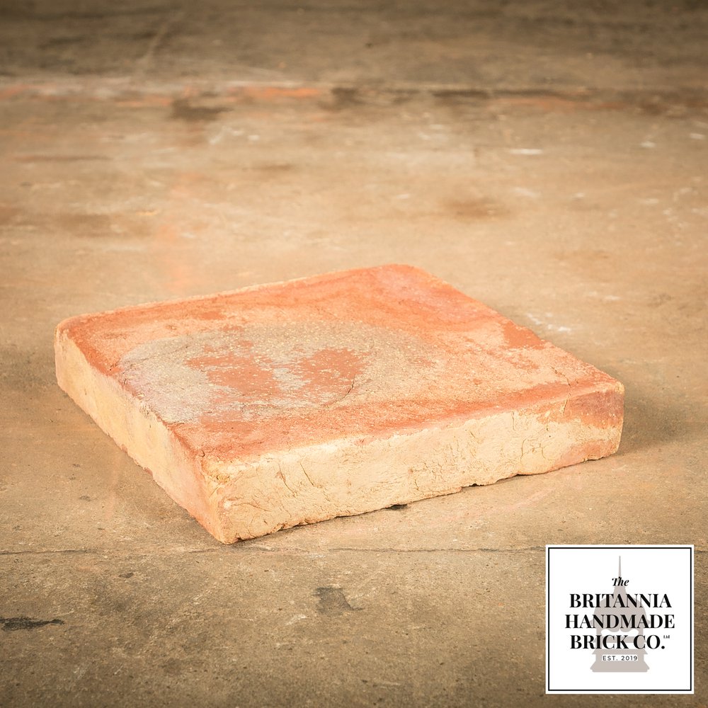 9” Handmade Red Floor Tile with Kiln-fired Tonal Variation - Batch of 12 Square Metres