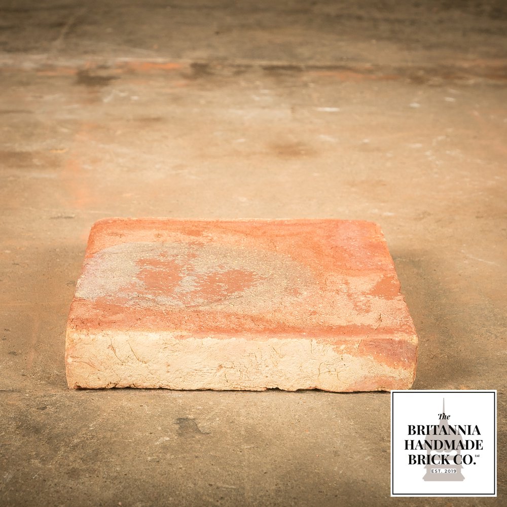 9” Handmade Red Floor Tile with Kiln-fired Tonal Variation - Batch of 12 Square Metres