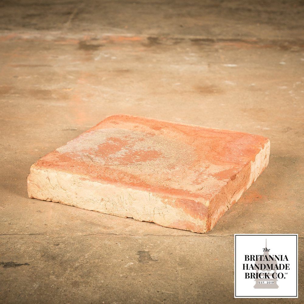 9” Handmade Red Floor Tile with Kiln-fired Tonal Variation - Batch of 12 Square Metres