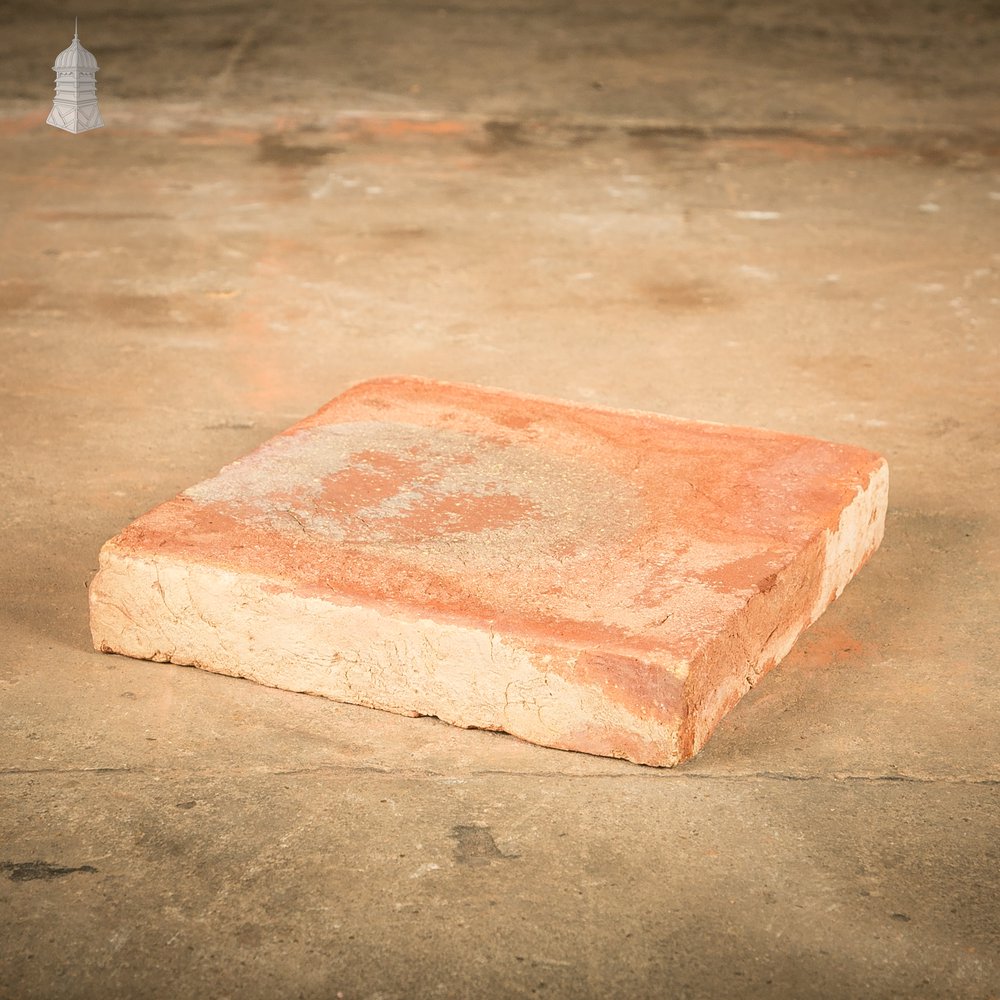 9” Handmade Red Floor Tile with Kiln-fired Tonal Variation - Batch of 12 Square Metres