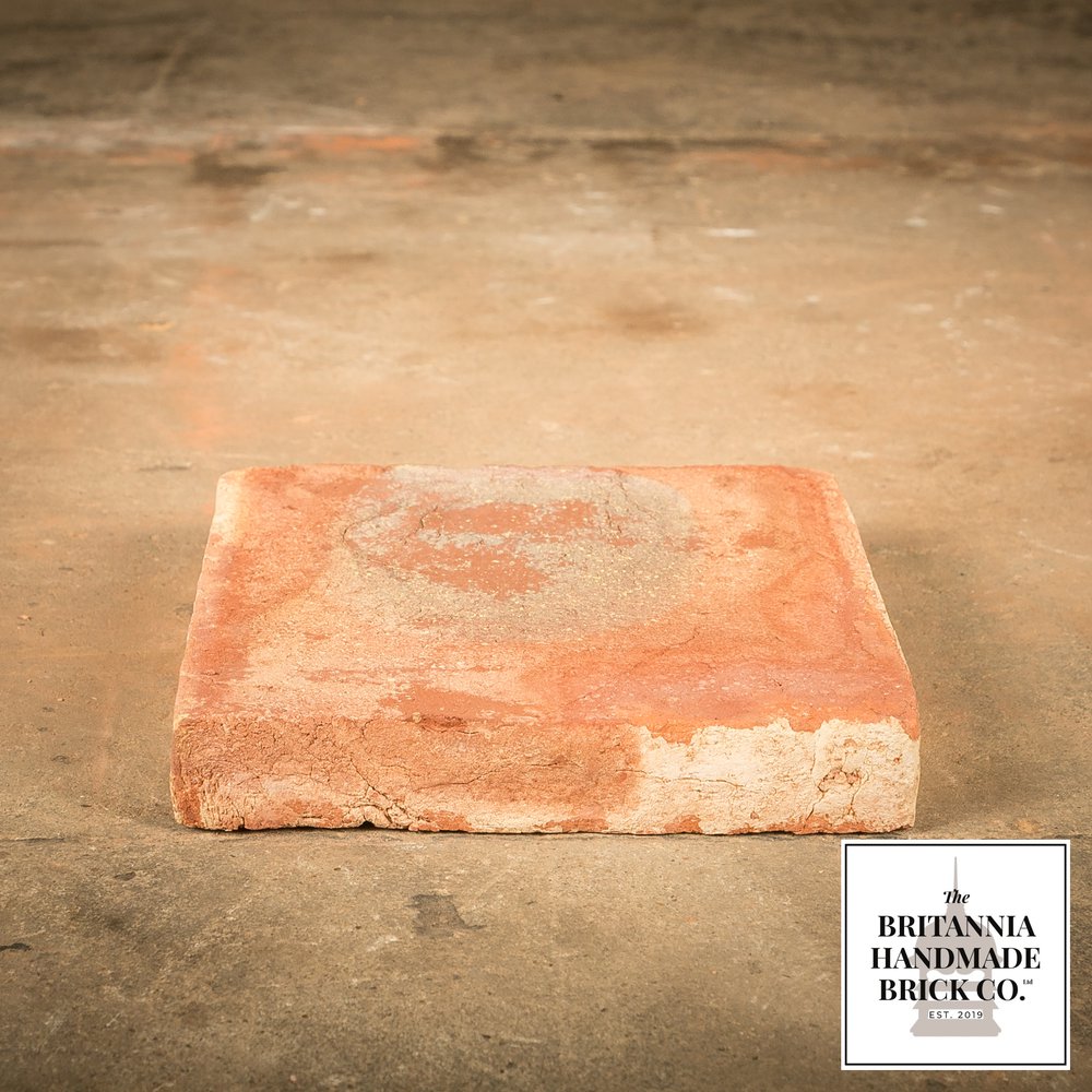 9” Handmade Red Floor Tile with Kiln-fired Tonal Variation - Batch of 12 Square Metres