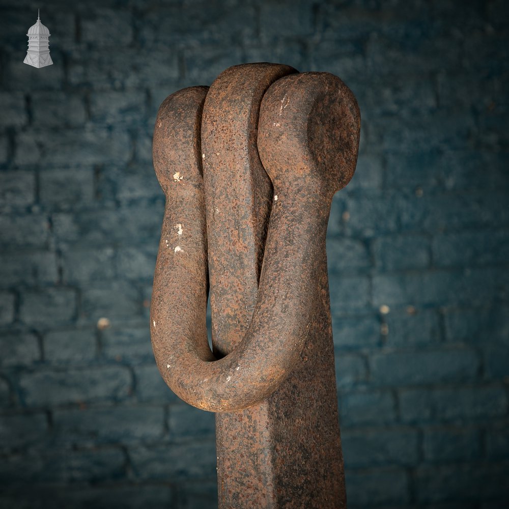 Pair of Salvaged AC-14 Stockless Anchors, 700kg Cast Iron