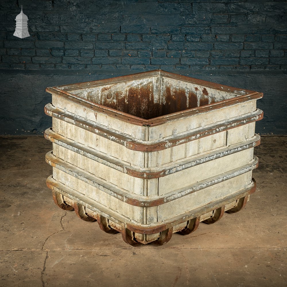 Reclaimed Military Parachute Supply Crate | Distressed Industrial Planter & Prop Piece