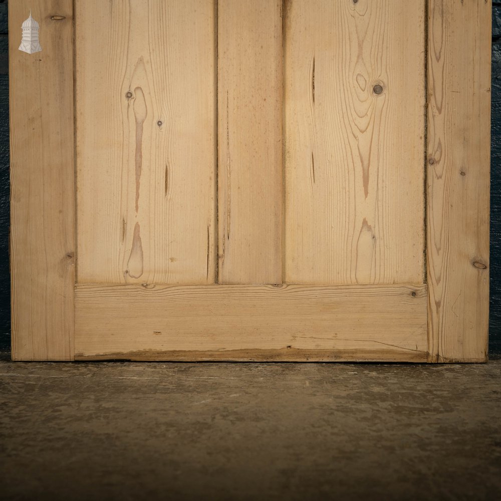 Pine Paneled Door, 4 Panel Victorian Cupboard Door