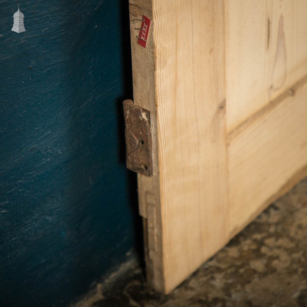 Pine Paneled Door, 4 Panel Victorian Cupboard Door