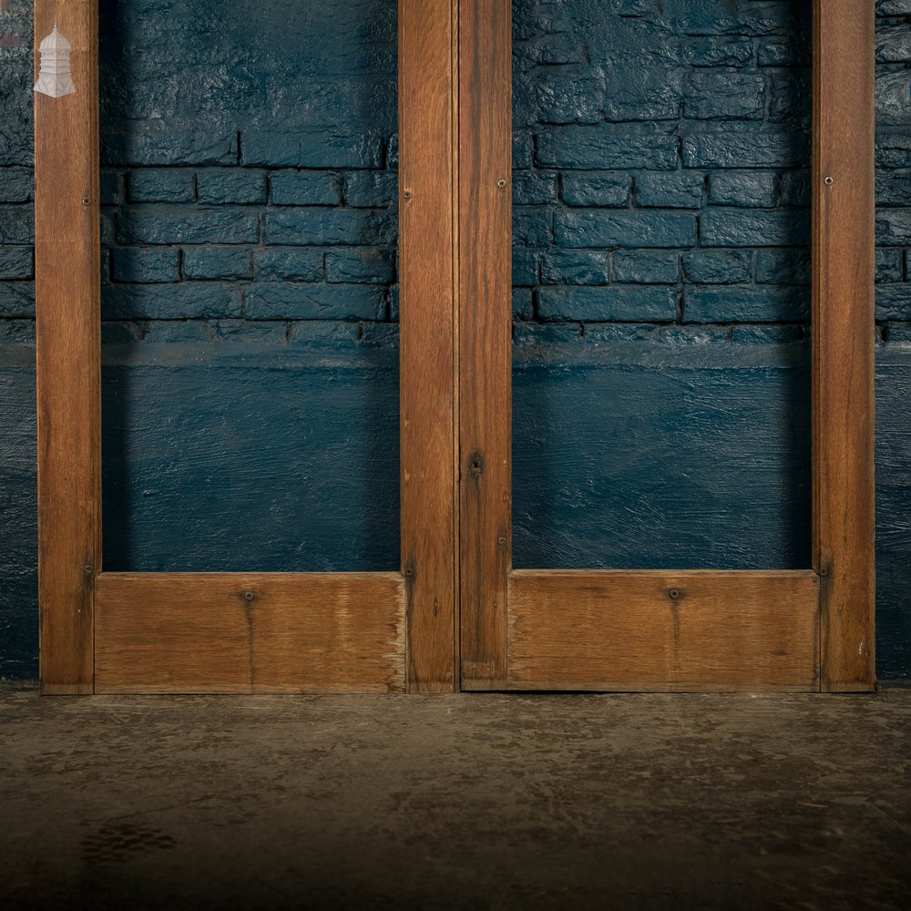 Glazed Oak Doors, Pair