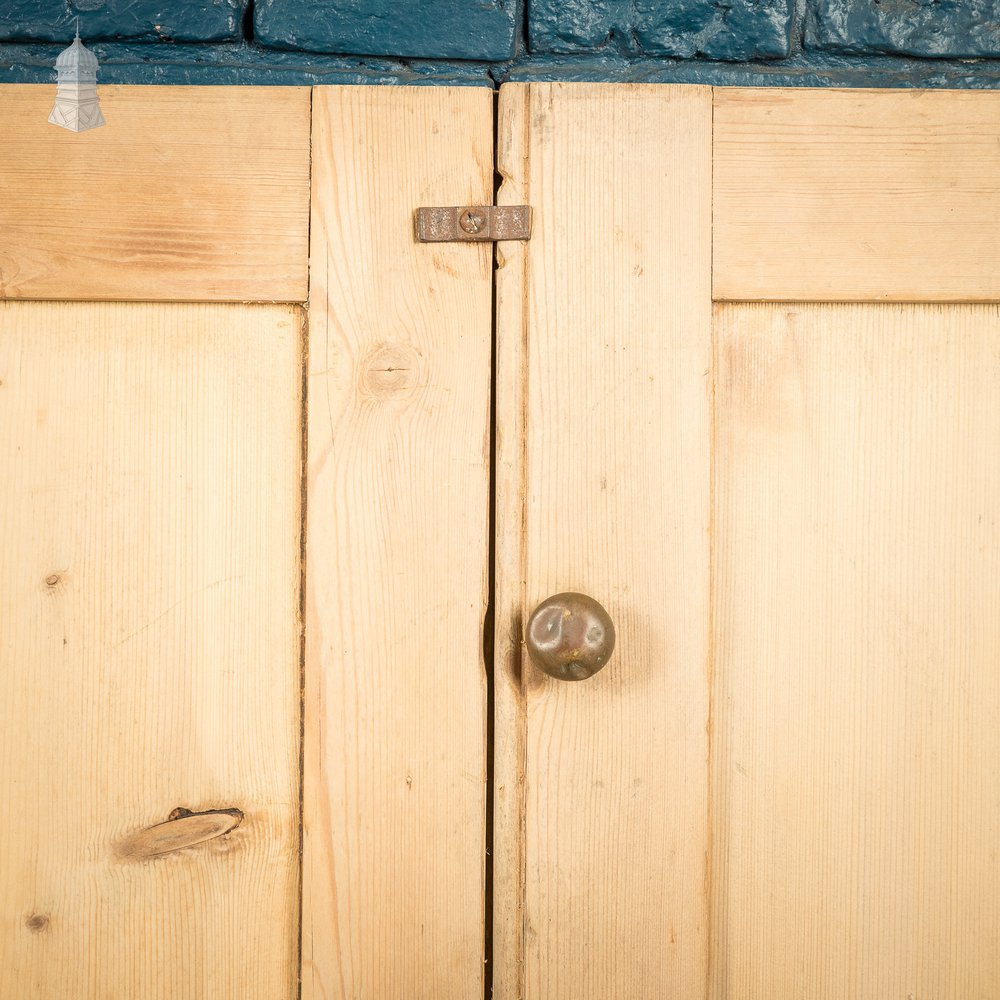 Pair of Small Stripped Pine Victorian Cupboard Doors